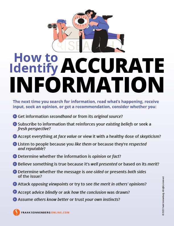 The Importance of Accurate Information When Comparing Policies